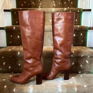 Loeffler Randall Tall Goldy Boots Safari color size 7